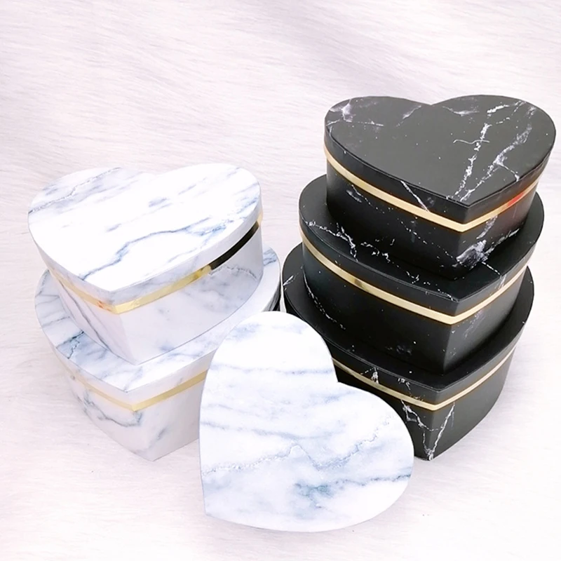Valentines Day Heart Shaped Box  Marble Necklace Bracelet Rings - 3pcs/lot  Heart - Aliexpress