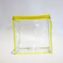 Минимальный заказ 100 шт ПВХ прозрачная косметичка на молнии для игрушечное одеяло посылка сумка