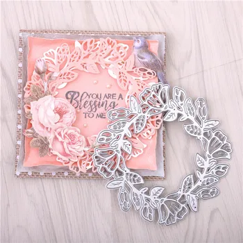 

Kokorosa Flower Frame Metal Cutting Dies Wreath Stencils For DIY Scrapbooking Photo Album Decorative Embossing Crafts Die Cuts
