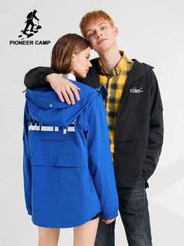 

Pioneer Camp Couple Wear Jacket Hip Hop Men Clothes Graphic Print Winter Women Zipper with Hoody Couple Windbreaker AJK908157