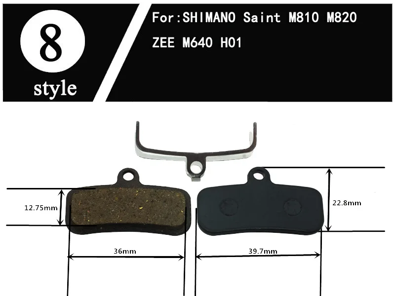 4 пары MTB велосипедные дисковые Тормозные колодки для SHIMANO M985 355 415 AVID E1 XX RO MAGURA HAYES MX4 TEKTRO FORMULA ZOOM organic - Цвет: Style 8