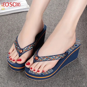 

LEOSOXS Summer Flip Flops Women Slippers Ladies Shoes Mules Slippers Indoor Outdoor Flip-flops Fashion Beach Flat Slides Zapatos