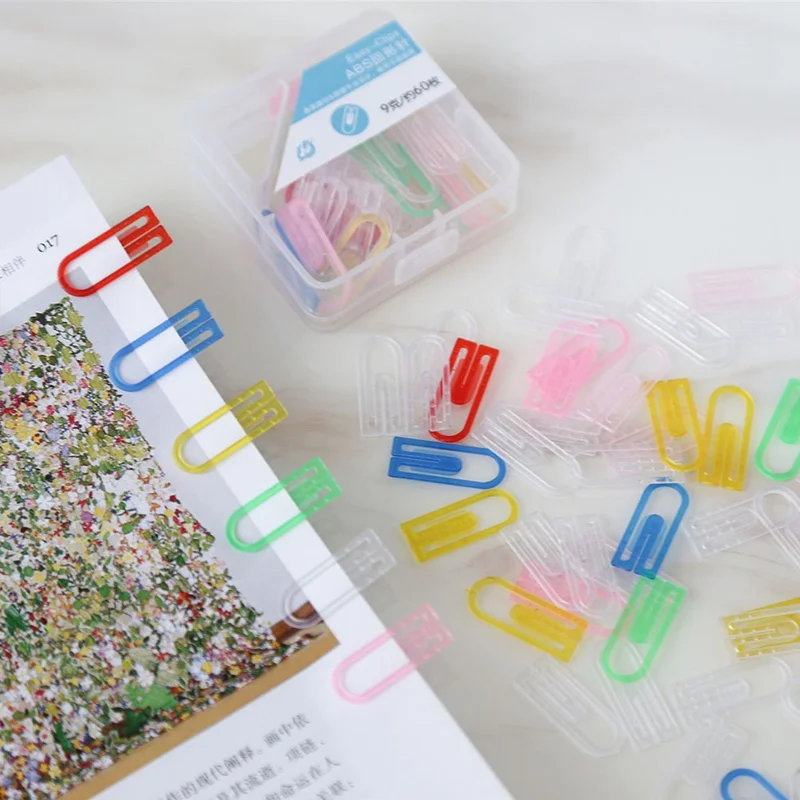 60pcs / Set Of Colorful Paper Clips Paper Clips Notes Clips Children'S Student Stationery School Office Supplies