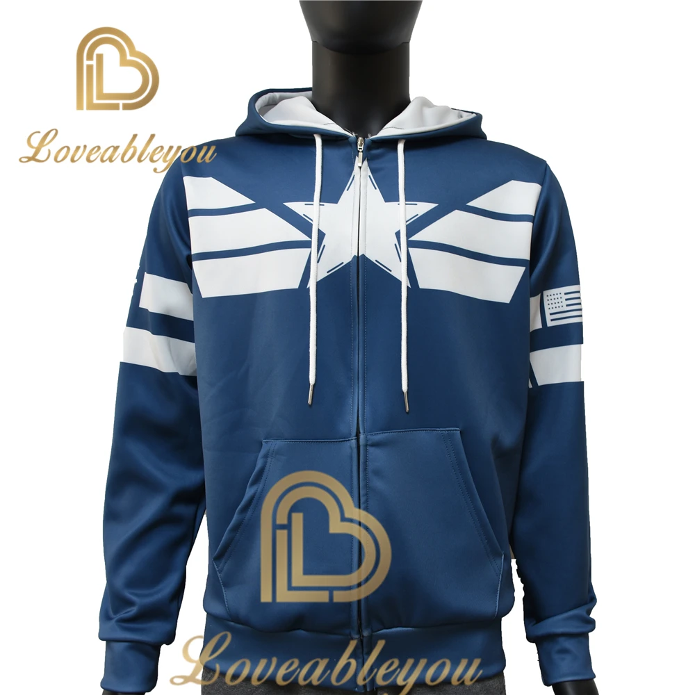 Thick Hoodie Костюм Капитана Америки; куртка с капюшоном для косплея; уличная одежда; топы в стиле Харадзюку; одежда в стиле хип-хоп; пальто; Рождественский подарок; костюм - Цвет: Thick Hoodie