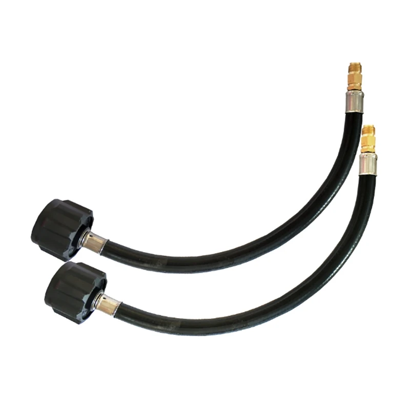 

12Inch Rv Propane Pigtail Hose Connector With Type 1 Connection X 1/4 Inch Inverted Male Flare- 1 Feet (2 Pack)