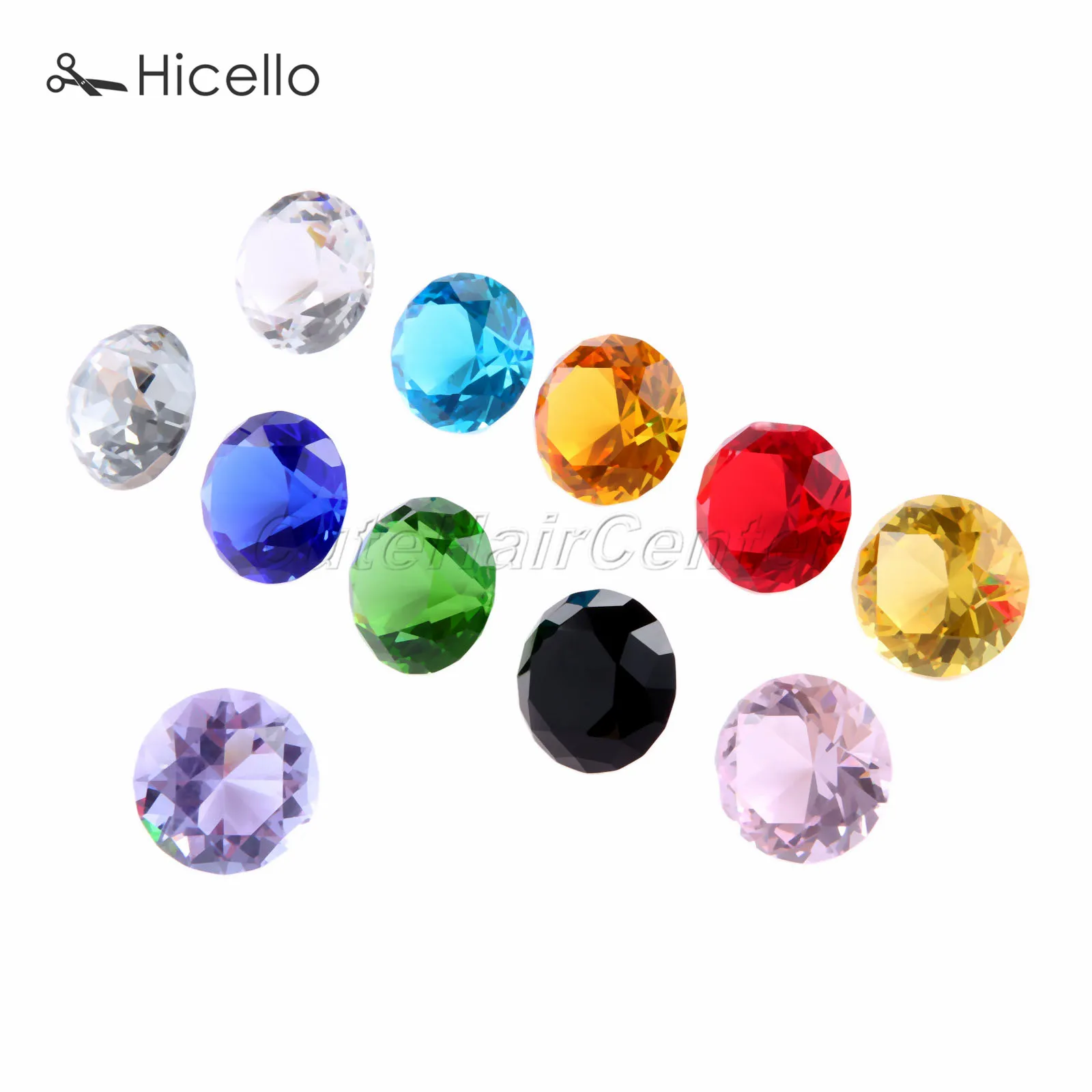 Crystal Diamond K9 Rhinestone Glass Giant Jewel Decoration 30mm colorful Sewing DIY Wedding Birthday Party Supplies Hicello