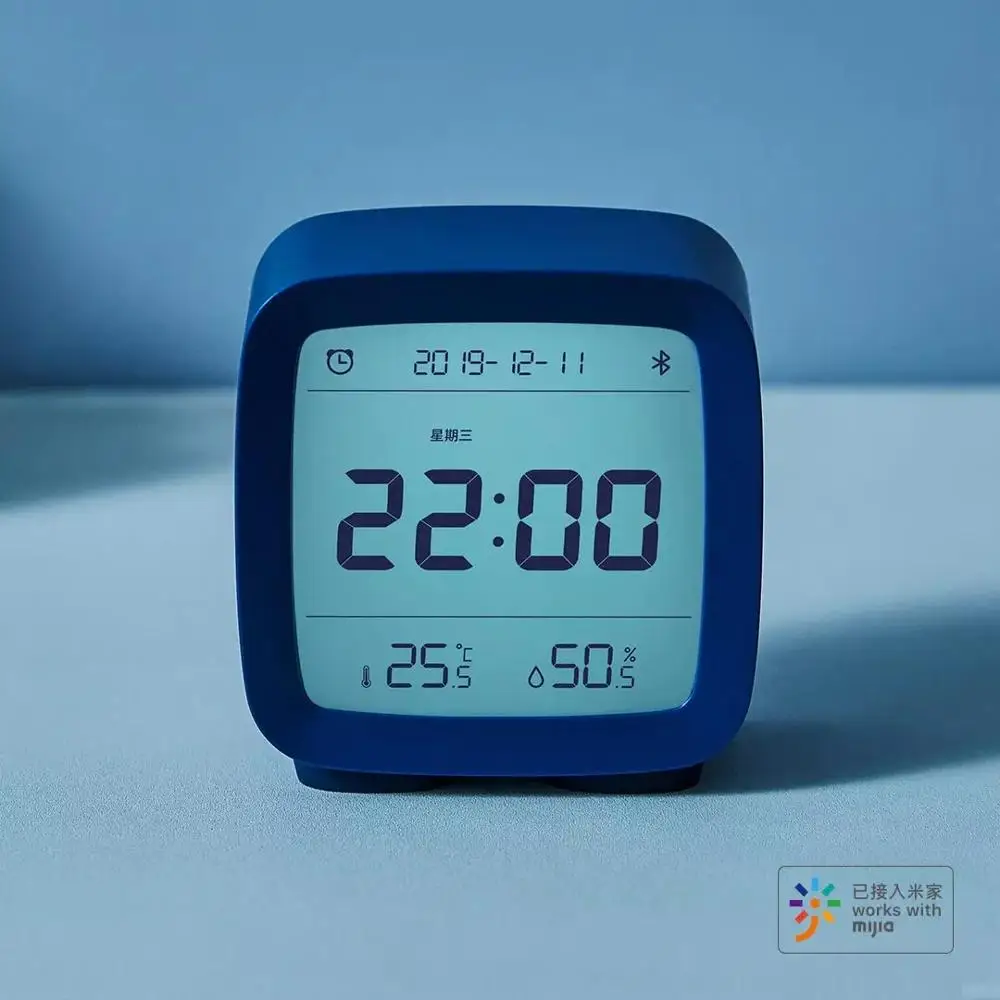 Najtaniej W magazynie Xiaomi Qingping czujnik temperatury i wilgotności Bluetooth Mijia lampka nocna budzik z wyświetlaczem lcd Mihome kontrola aplikacji termometr