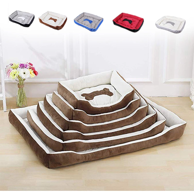 Bone Pet Dog Beds Mats Warm Pet Products For Small Medium Large Dog Soft Pet Bed For Dogs Washable House For Cat Puppy Kennel