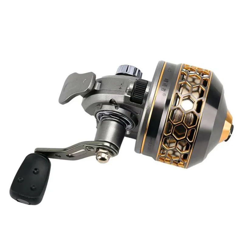 

Speed Ratio 3.9:1 Slingshot Fishing Reel Shooting Fish Use Dart Stainless Steel Closed Fishing Wheel Right/Left Interchangeable