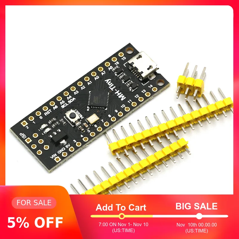 MH-Tiny ATTINY88 микро макетная плата 16 МГц/Digispark ATTINY85 обновленная/NANO V3.0 ATmega328 Расширенная совместимость для Arduino