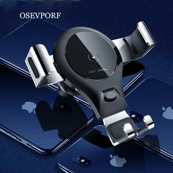 

Universal Qi Wireless Car Charger for iPhone XS Max X 7 Samsung S9 Quick Wireless Charging Charger Car Mount Mobile Phone Holder