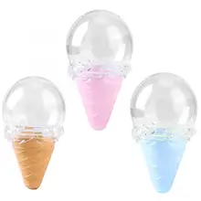 Прозрачная пластиковая коробка для конфет в форме мороженого на свадьбу, Рождество, день рождения ребенка, Подарочная коробка, вечерние украшения для конфет