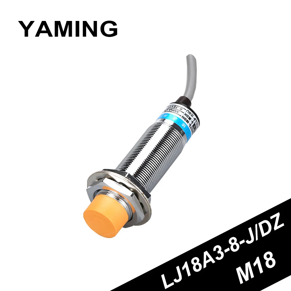 LJ18A3-8-J/DZ Proximity Switch Sensor - 110V-220V AC Two-Wire, M18, Normally Closed, 8mm Detection, Metal Sensing