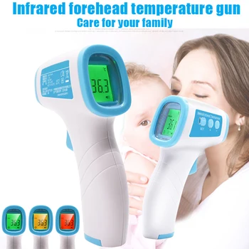 

In Stock Handheld Non-Contact Infrared Fever Measure Thermometer Digital Body Temperature Forehead LCD IR Adult Family Q30