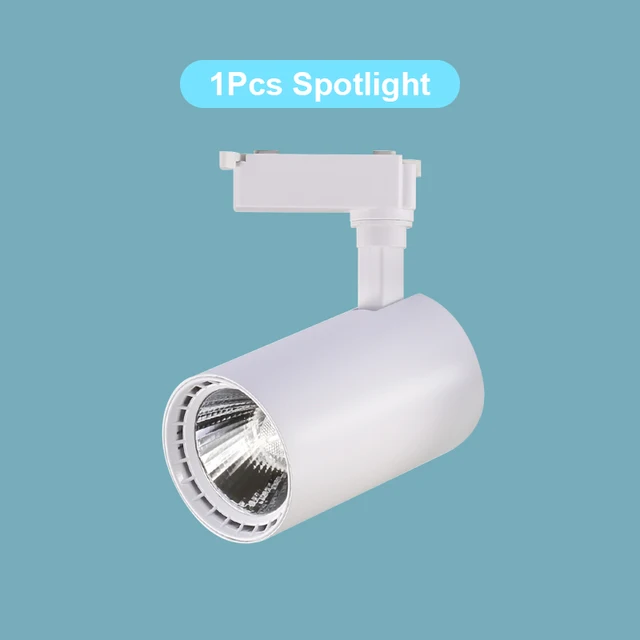 Set Ceiling Led Track Light Spotlights COB Track Lighting Wall Rail Spot Lights System 20/30/40W Clothing Shop Home Lamp 220V Only 1 PCS White