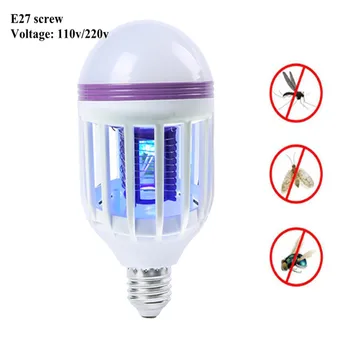 

AC110/220V Electronic Mosquito Killer Lamp E27 12W LED Light Bulbs Insect Killer LED UV Bulb Home Bedroom Anti-mosquito