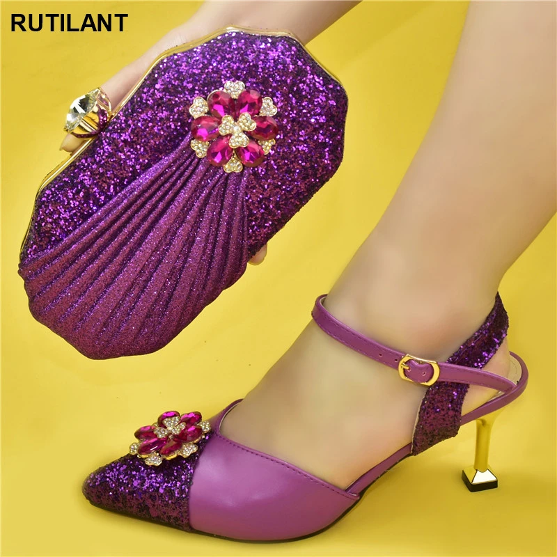 Zapatos bolsos de diseñador italiano para mujer, calzado de boda africano de alta calidad, conjunto último diseño|Zapatos tacón de mujer| - AliExpress