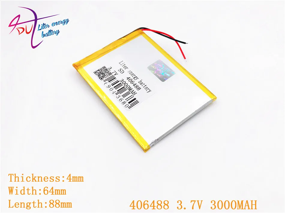 Защитная упаковка антистатическая защитная сумка 3000mAH 406488 406590 Li-Ion Tablet pc Аккумулятор для 7,8, 9 дюймов 3,7 V полимерный литий