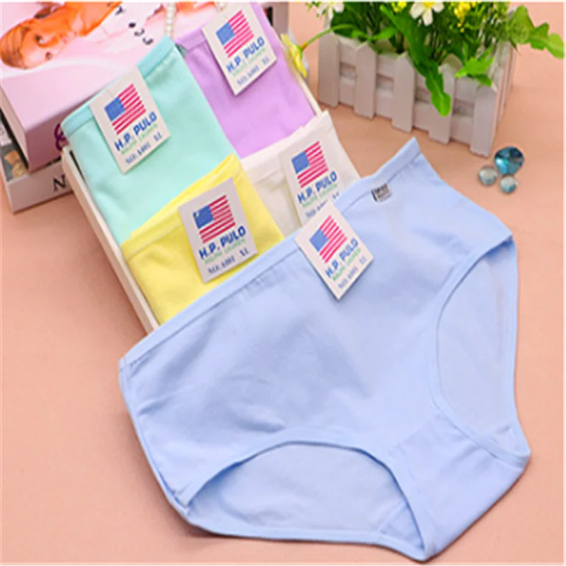 Women's underwear, women's cotton student's best-selling pure color candy hip lifting and ventilating briefs A001
