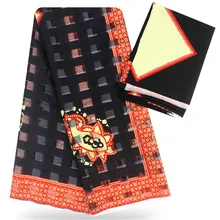 Slik африканская Гана органза набивная ткань высокого качества атласная шелковая ткань нигерийская простая Ткань 6 ярдов для ткани WL107