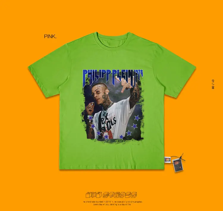 Lil Skies хип-хоп винтажная рэп футболка маленький Небесный рэп певец используется футболка с коротким рукавом