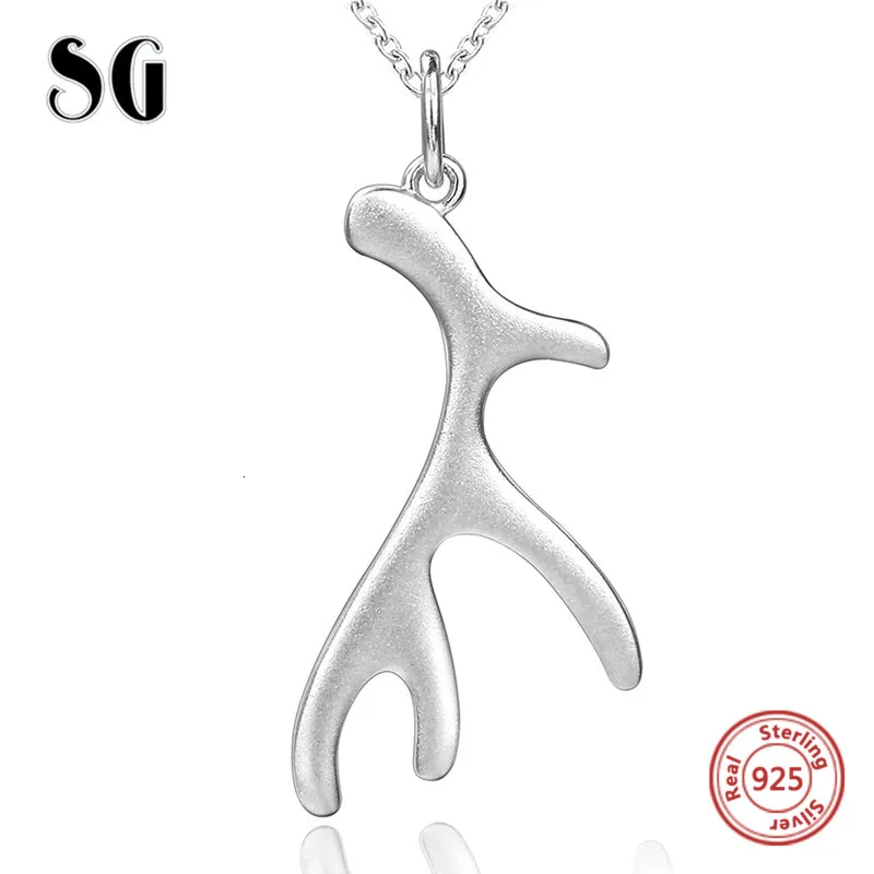 SG New arrival 925 sterling silver pendant necklace with fasion jewellery Smeared Angel Feather Necklaces for women gifts