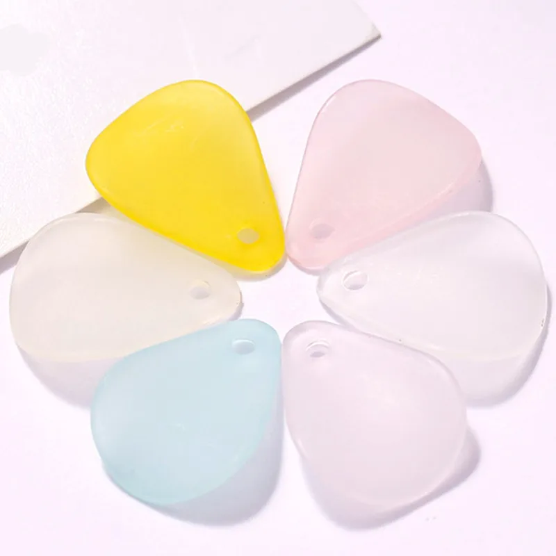 10pcs Petal flower flake frosted DIY earring production bisuteria jewelry cabochon earring clip material accessories kolczyki