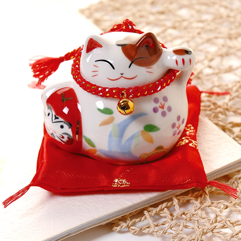 Lucky Cat КЕРАМИКА черный/белый Lucky Cats для семейного отеля Ресторан украшения Lucky Craft Подарки