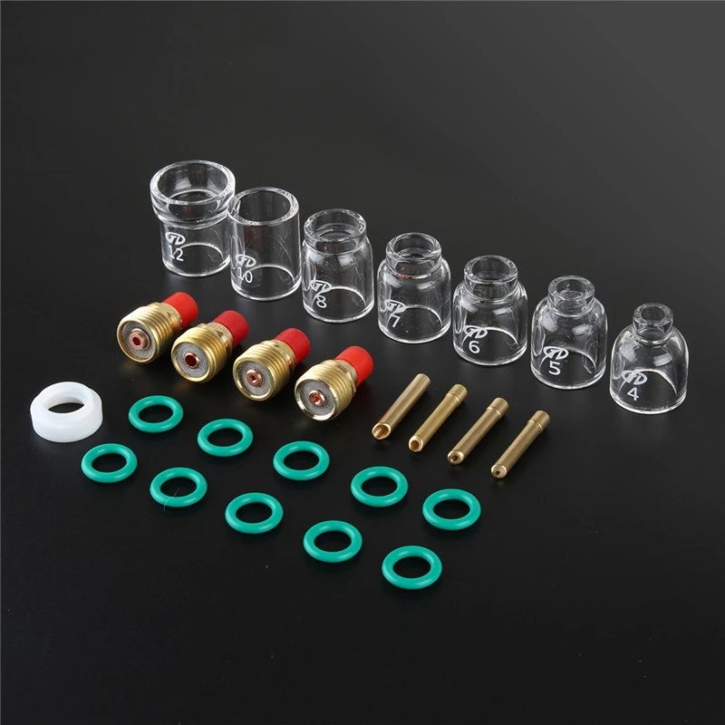 Top-26Pcs TIG сварочные аксессуары зажим для факела слот чашки кольцо Стекло для WP-9/20/25 Мощность инструмент Аксессуары Набор инструментов Набор