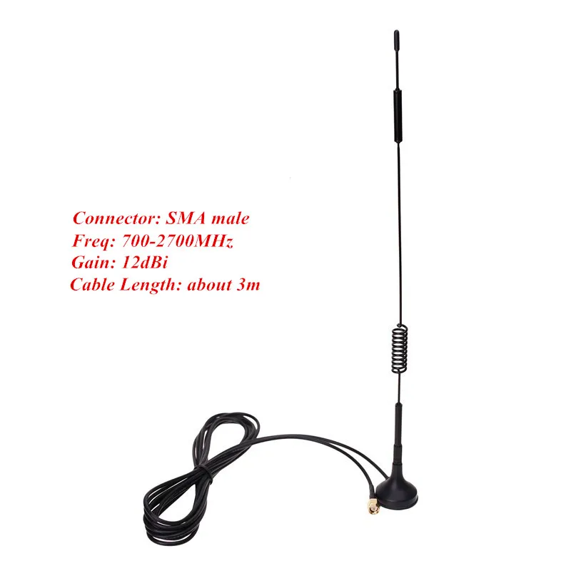 4G антенна SMA male 3G WCDMA LTE 12 дБи 700 2700 МГц для маршрутизатора Huawei wifi роутер и модем|4g