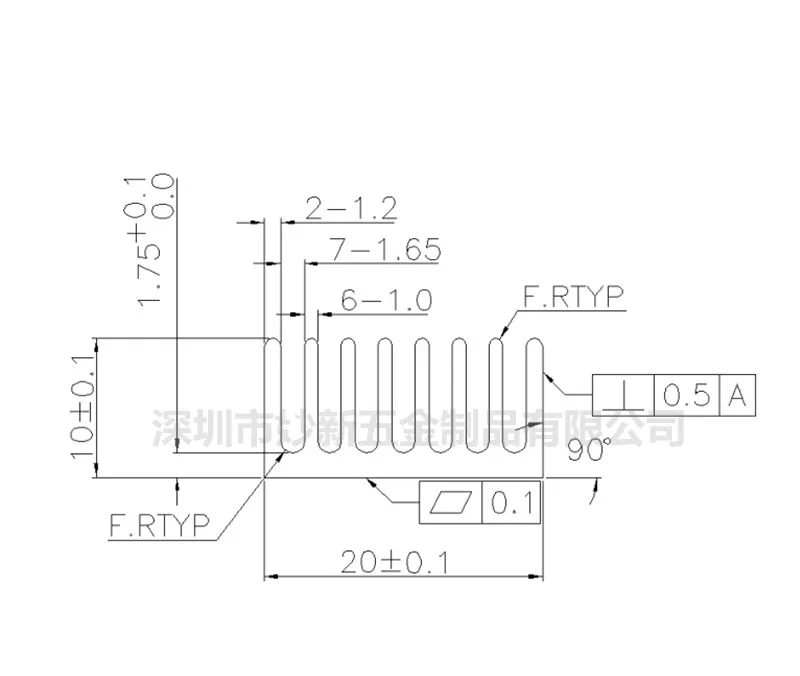 Motherboard CPU radiator 30*20*10MM Oxidation blue heatsink electronic components radiator insulation radiator aluminum block