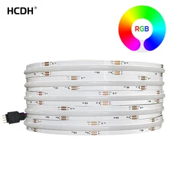 10m COB RGB LED Strip Light For Room DC12V 24V 10mm Bedroom Wall Backlight TV PC Room Decor Ambient Bar Light 840LEDs/m Dimmable