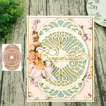 

Metal cutting dies oval coronet cut die mold decoration Scrapbook paper craft knife mould blade punch stencils die