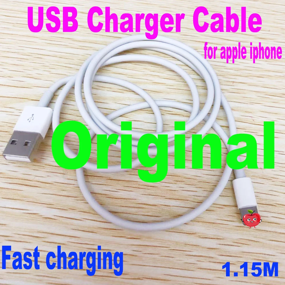 Original 100cm Length USB Cable For Apple iPhone X 5 5S 5C SE 6 6S 7 8 Plus  11 XR XS Max Fast Charging Data Sync Line Charger|Phone Accessory Bundles &  Sets| - AliExpress