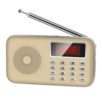 

Portable Mini Radio Fm/Am Stereo Receiver Speaker Recorder Mp3 Player Support Tf Sd Card Usb Aux Flashlight