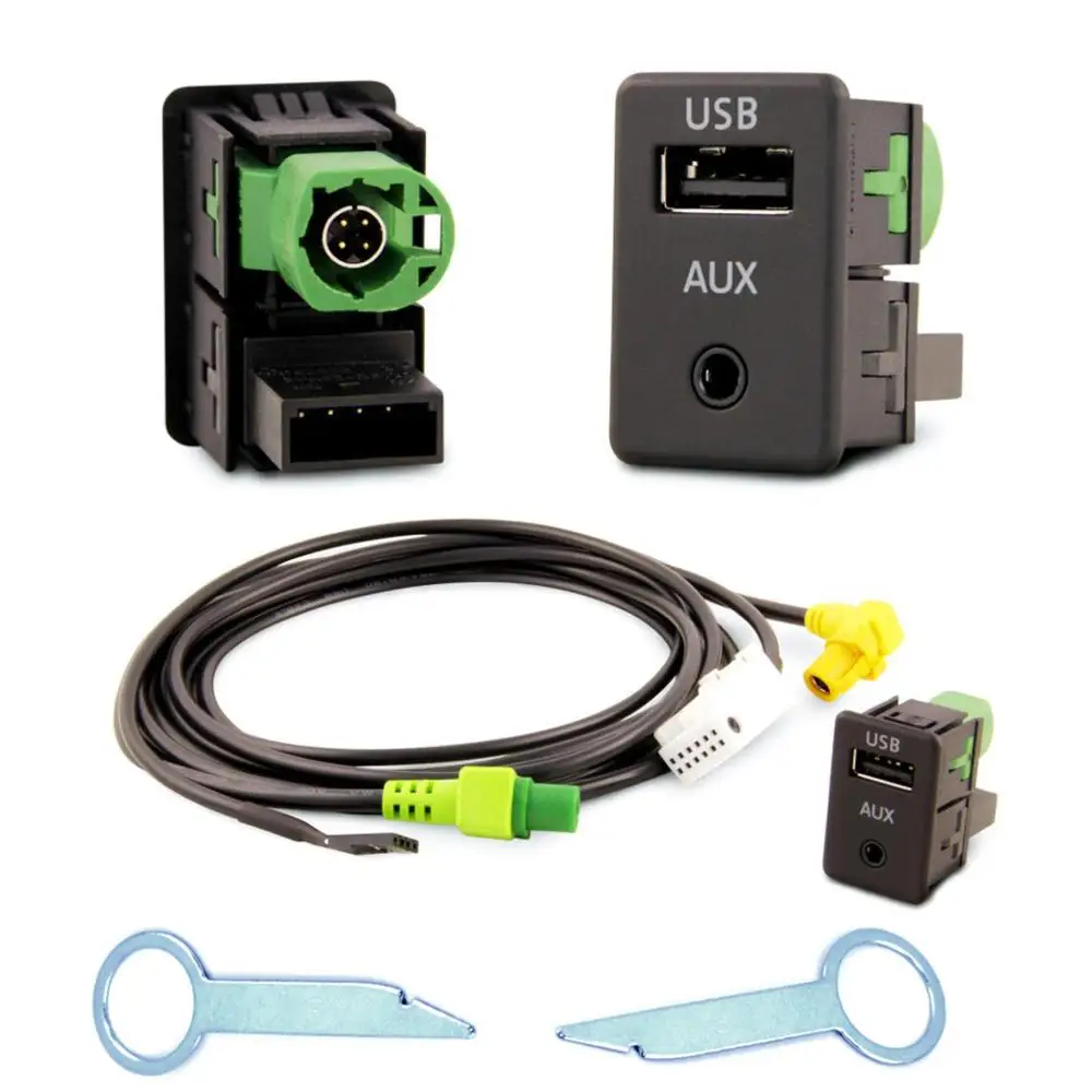 Автомобильный AUX USB аудио кабель Biurlink кнопка переключения штепсельной вилки для