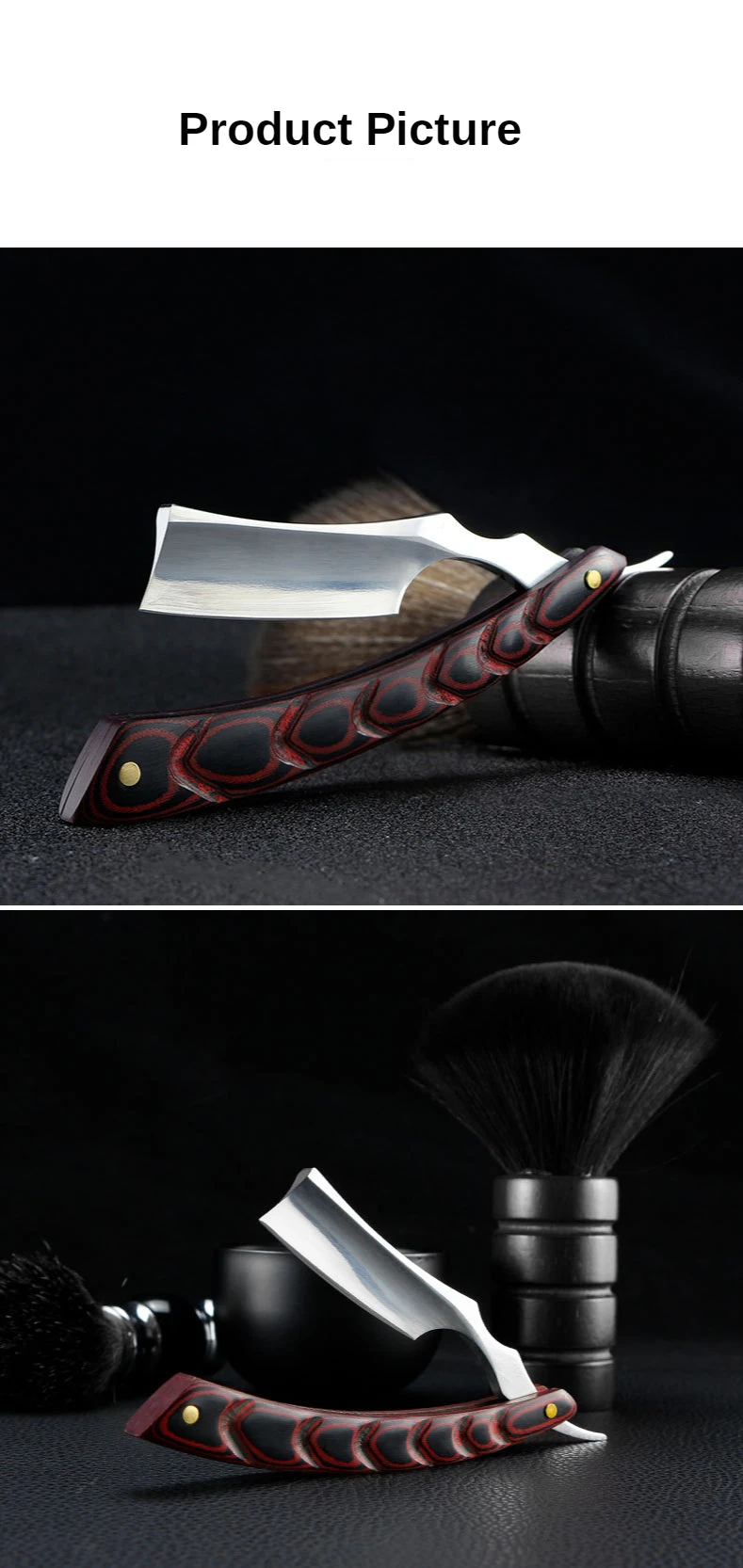 Retro Manual Shaving Razor Straight Thin Edge Sharp Folding Knife Barber Shaver Gift For Man G1231