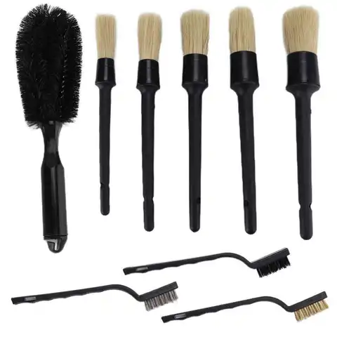Car Wheel Cleaner Washable Car Detailing Brushes Kit Scrub Cleaning Tool for Car Interior Exterior Wheels Dashboard