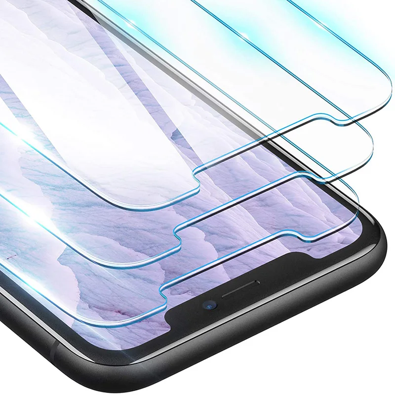 4PCS Protective Glass on For iPhone 13 11 12 Mini Pro Max screen protector Tempered Glass For iPhone 6 S 7 8 Plus X XR XS Max SE