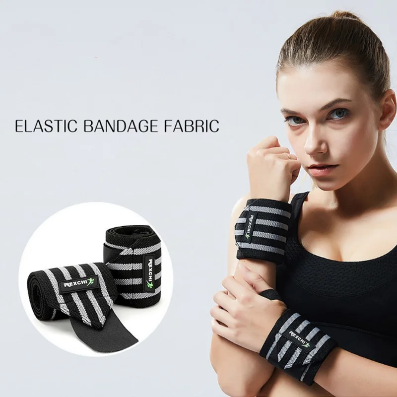 Adjustable Wristband Support Gym Fitness Weightlifting Bracers Powerlifting Elastic Wrist Wraps