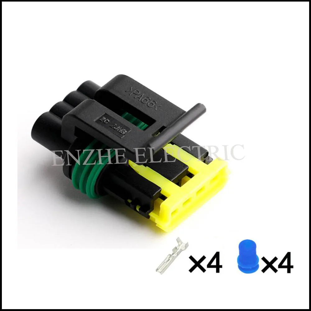 

DJ7044A-1.8-21 car female connector Idle motor plug Stepper motor plug 4 pin automotive waterproof plug Include terminals seals