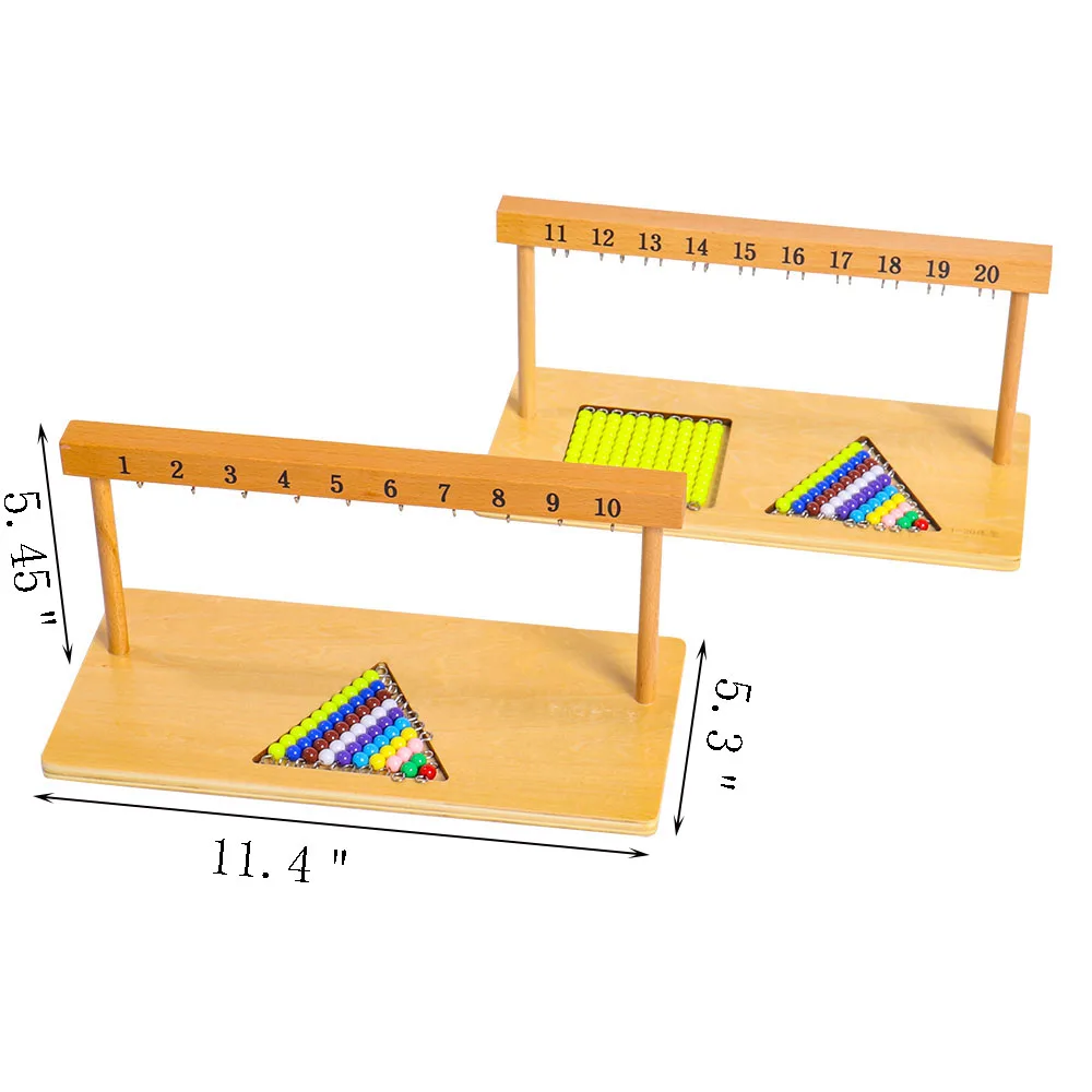 Montessori 1-20 Beaded Hanger Color Bead Stairs with Beads Montessori Math mathematics Eductional Materials Learning Tools Presc