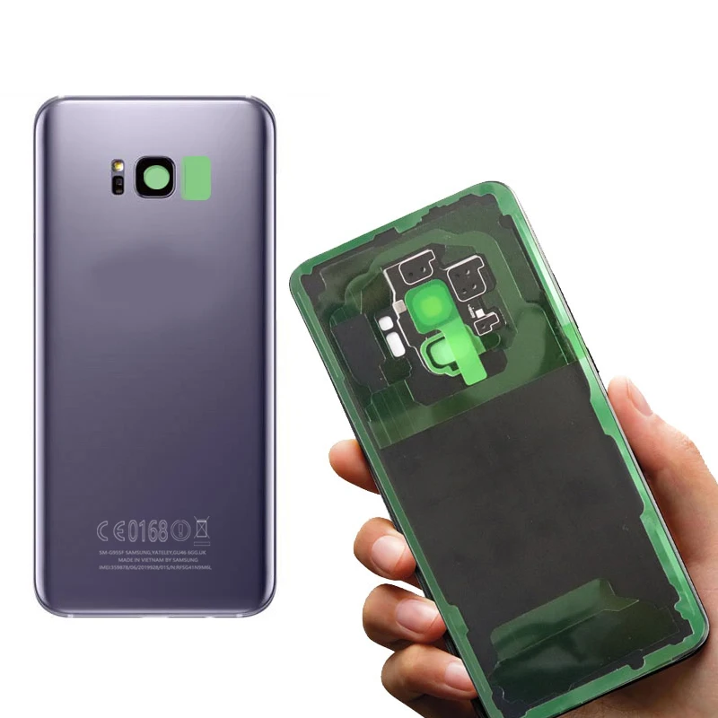 6 шт./партия, для Samsung Galaxy S8 g950, задняя крышка батарейного отсека, замена стеклянного корпуса с объективом камеры