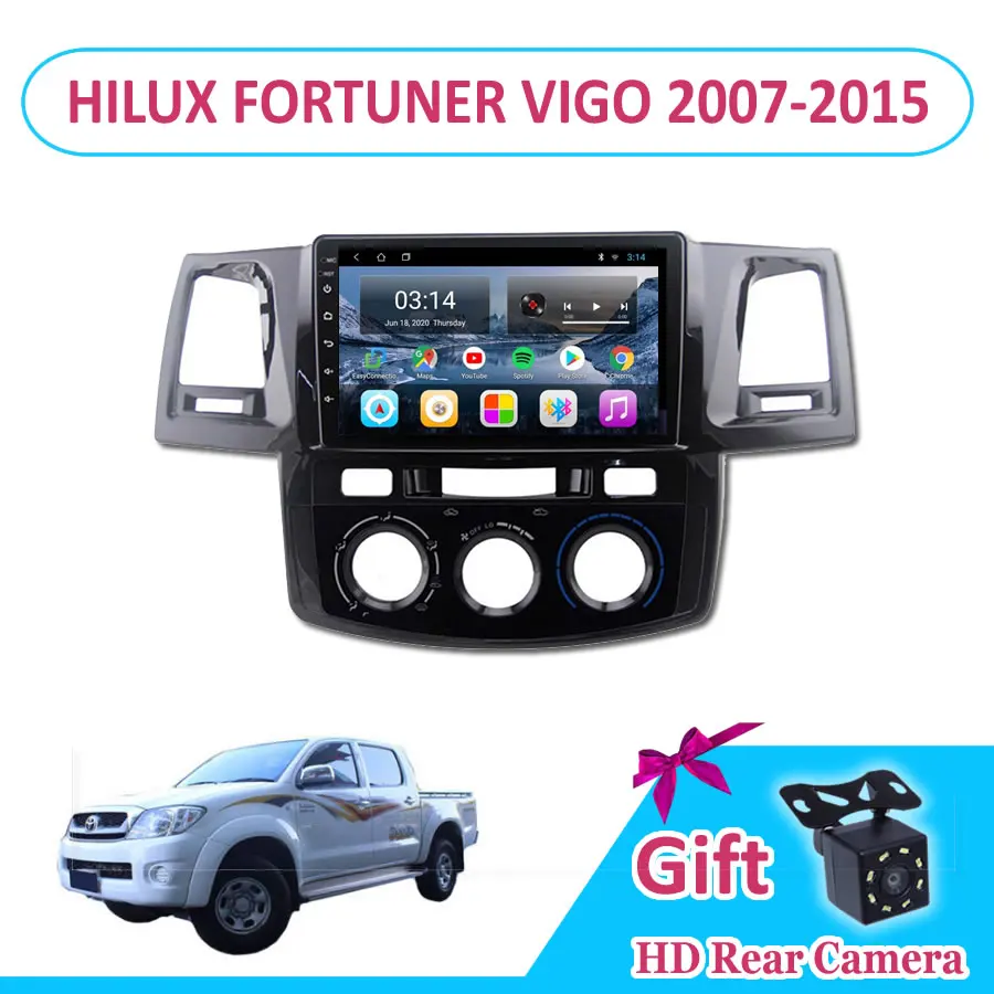 Автомагнитола TOYOTA HILUX FORTUNER VIGO мультимедийный плеер с 9 &quotIPS-экраном на Android ручной