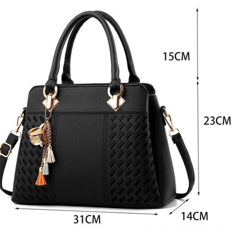 designer crossbody bags Fashion Women Handbags PU Leather Tassel Totes Bag Top-Handle Embroidery Crossbody Bag Shoulder Bag Lady Simple Hand Bags 40#23 wristlet wallet