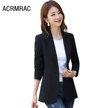 

Women blazers Slim autumn winter jacket Long sleeve Blazer & Suits Women 1989