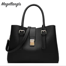 

Female Handbag New Fashion Crossbody Bags PU Leather Ladies Large Tote Simple Style Hand Bags High Quality Handbag