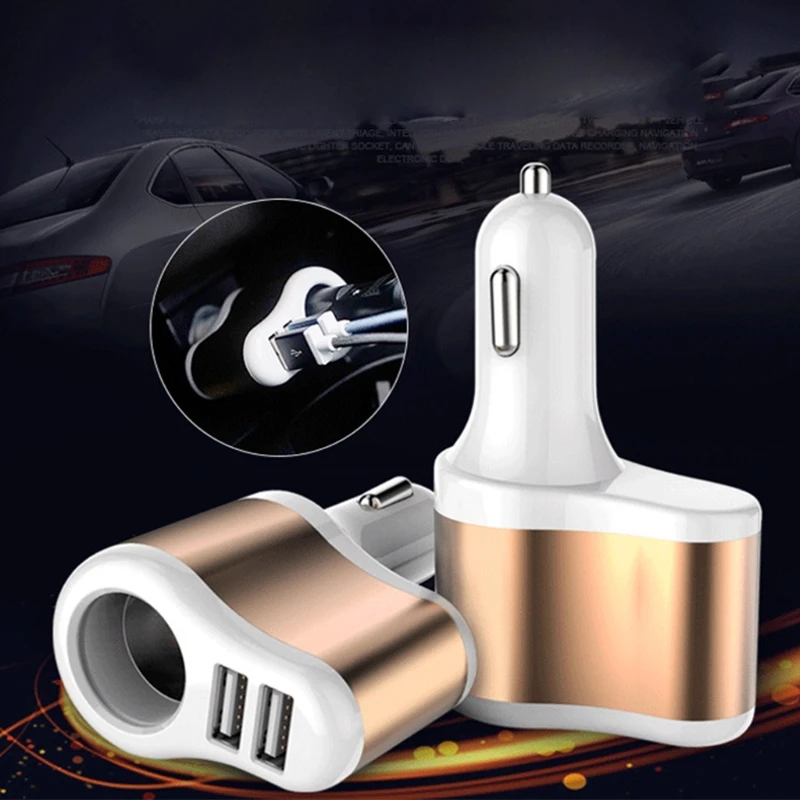 Универсальное автомобильное зарядное устройство с двумя usb-портами с гнездом прикуривателя 12 V-24 V 120W