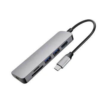 

With 2/3 USB 3.0 USB Hub USB 3.0 Multi-function Card Reader Type-C to USB3.0+USB2.0+TF Type C PD Adapter Charging USB-C Hub