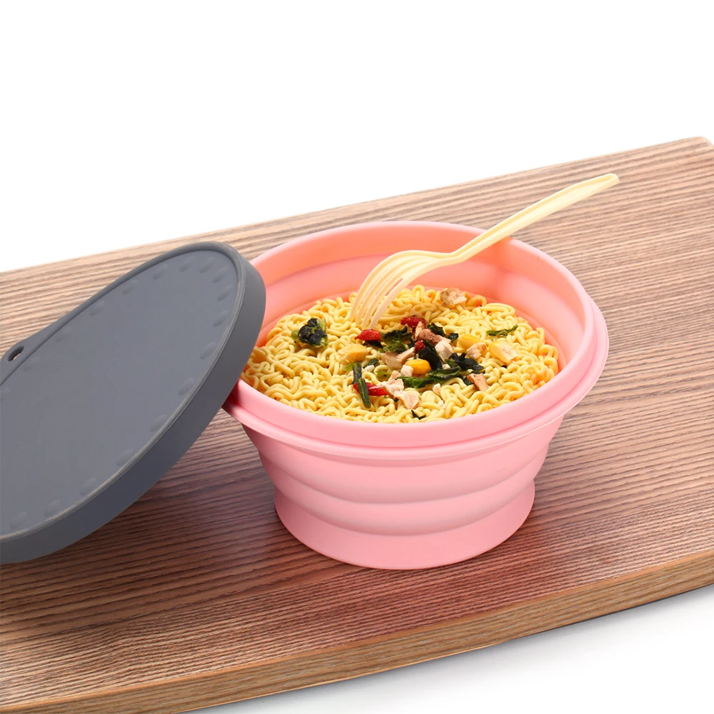 Silicone Collapsible Portable Bowl Travel Outdoor Activities Camping Hiking Can Be Carried With Silicone Dish Sponge Home Bowl